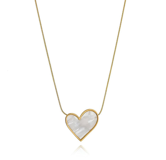 Golden Glow Heart Pendant Necklace