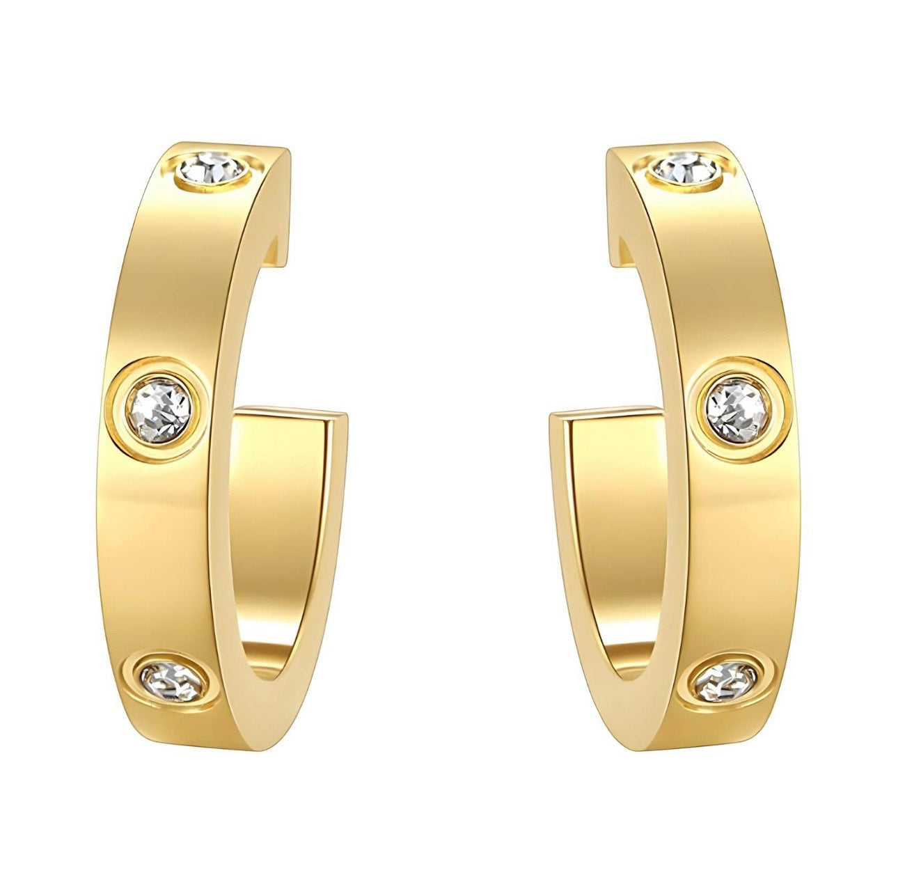 Dazzling Radiance CZ Hoop Earrings