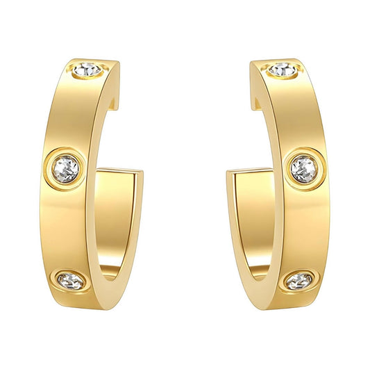 Dazzling Radiance CZ Hoop Earrings