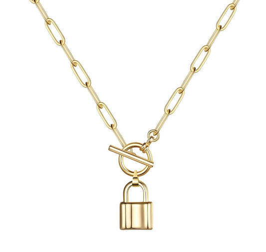 Serenity Lock Pendant Necklace