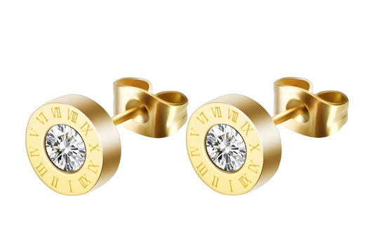 Timeless Radiance CZ Button Earrings