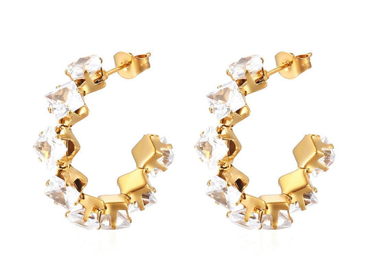 Brilliant Luxe CZ Hoop Earrings